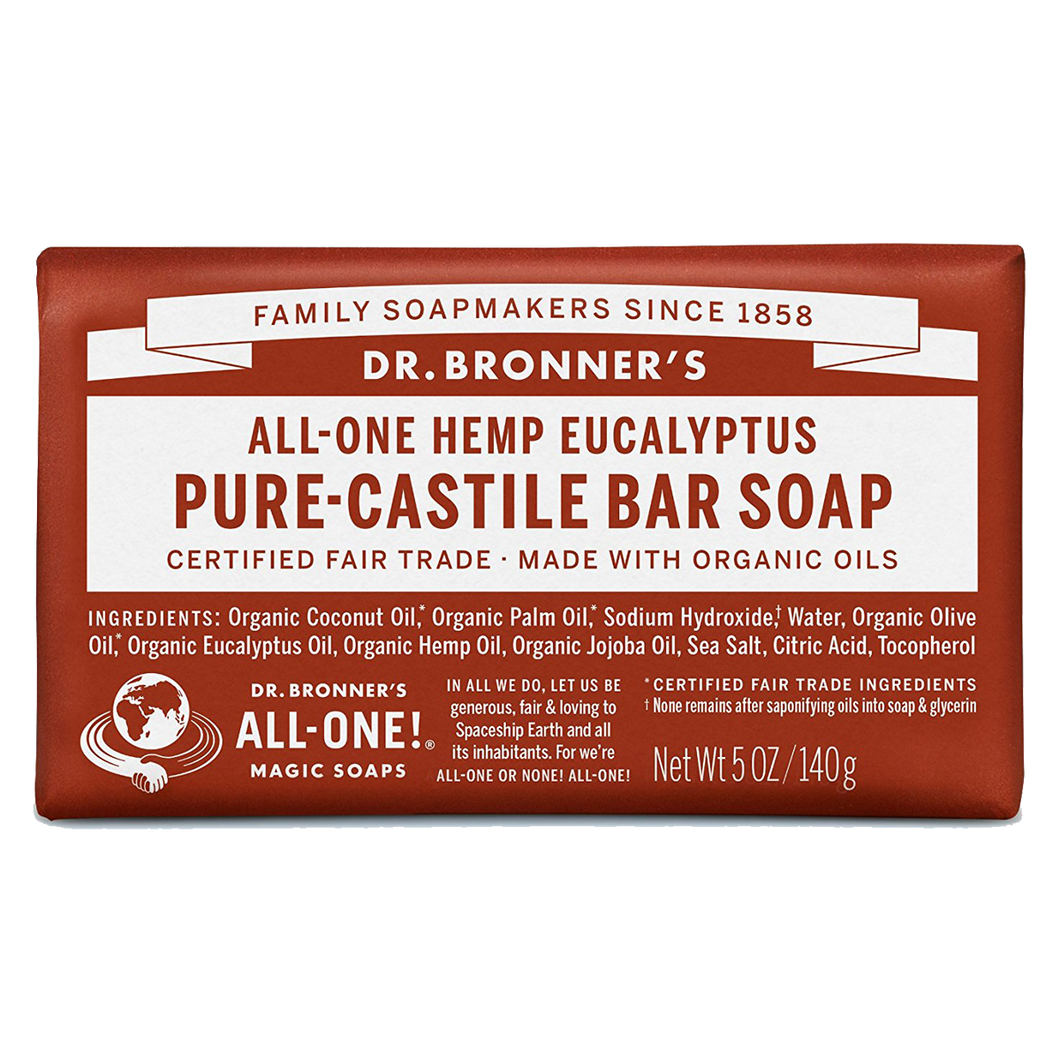 Dr. Bronner’s All-One Hemp Eucalyptus Pure-Castile Soap Bar 140g (5oz)