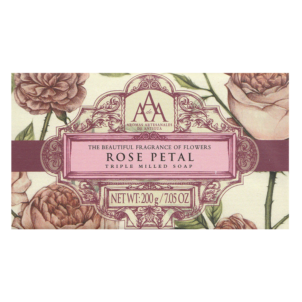 Aromas Artisanales De Antigua AAA Floral Rose Petal Soap Bar 200g (7.05oz)