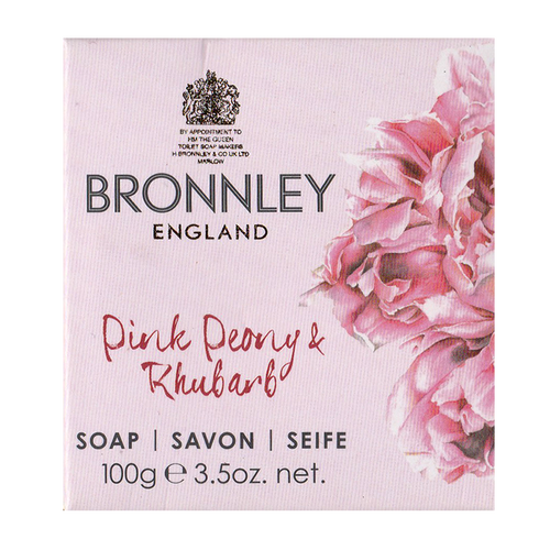 Bronnley Pink Peony & Rhubarb Soap Bar 100g (3.5oz)