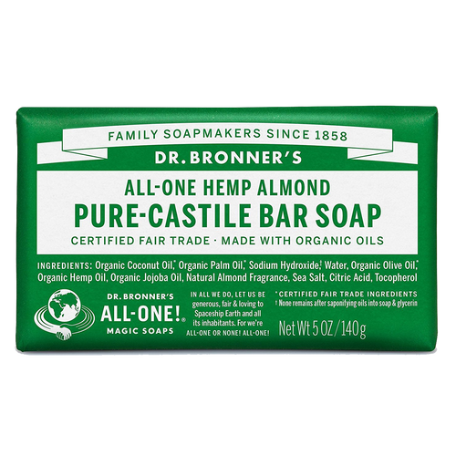 Dr. Bronner’s All-One Hemp Almond Pure-Castile Soap Bar 140g (5oz)