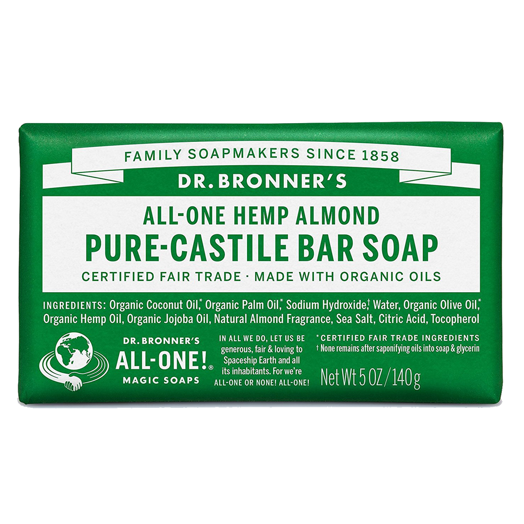 Dr. Bronner’s All-One Hemp Almond Pure-Castile Soap Bar 140g (5oz)