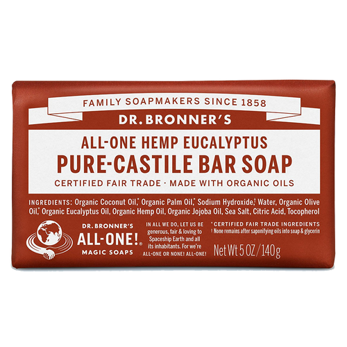Dr. Bronner’s All-One Hemp Eucalyptus Pure-Castile Soap Bar 140g (5oz)