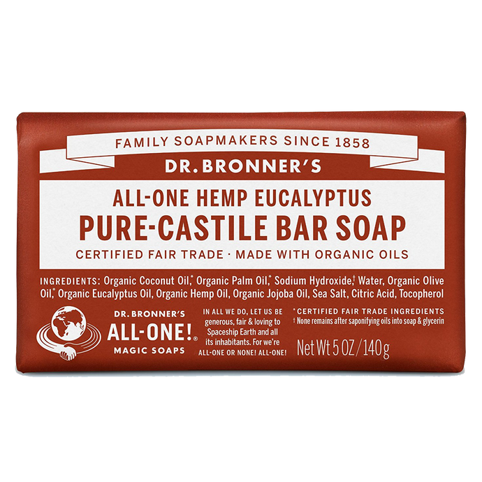 Dr. Bronner’s All-One Hemp Eucalyptus Pure-Castile Soap Bar 140g (5oz)