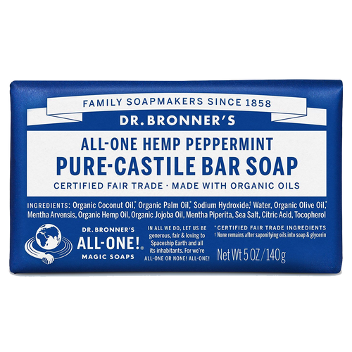 Dr. Bronner’s All-One Hemp Peppermint Pure-Castile Soap Bar 140g (5oz)