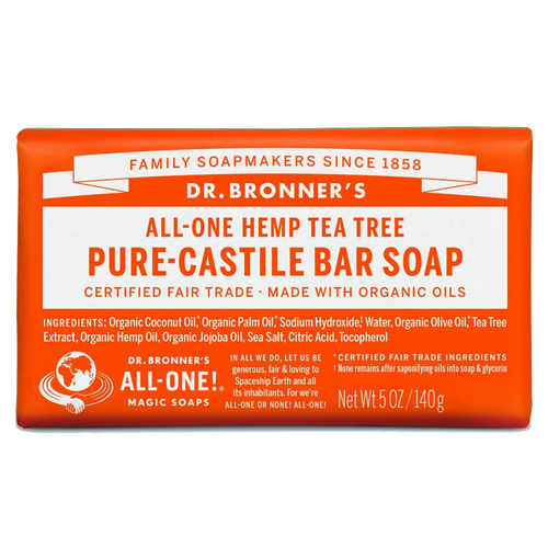 Dr. Bronner’s All-One Hemp Tea Tree Pure-Castile Soap Bar 140g (5oz)