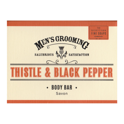 The Scottish Fine Soaps Company Men's Grooming Thistle & Black Pepper Soap Bar 200g